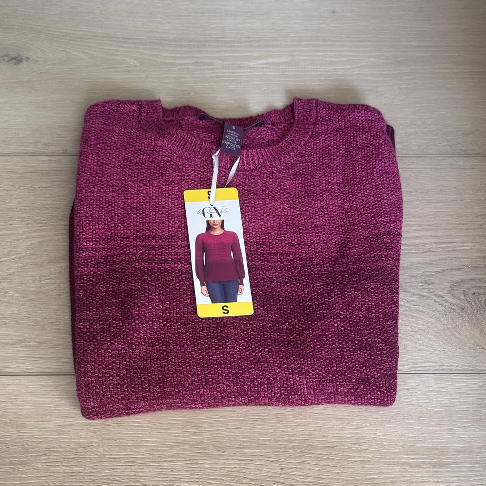 Gloria Vanderbilt Burgundy Sweater Top